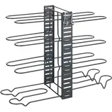 Wenko Topf- und Pfannenständer 3in1, verstellbar, platzsparend, für bis zu 8 Töpfe, Pfannen und Deckel, für Küchenschränke ab 60 cm Breite, Metall, 54,5 x 42 x 20 cm