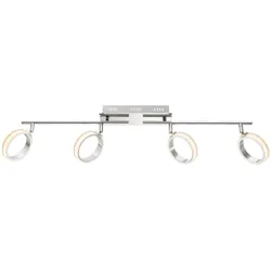 LED Decken Lampe Wohnraum ALU Leuchte Ringe schwenkbar Spot Balken Strahler Globo 56043-4L
