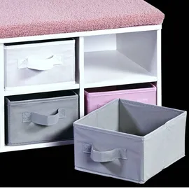 KESPER Sitzbank Kinder-Sitzbank Weiß/Grau/Rosa 68 x 29,5 x 33 cm
