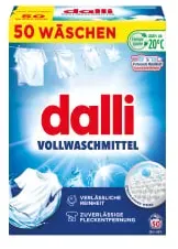 dalli Vollwaschmittel, Waschpulver, strahlendes weiß 503995 , 2,5 kg - Packung, 50 Waschladungen