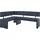 OTTO home Charissa Strukturstoff langer Schenkel rechts 190 x 90 x 140 cm dunkelblau