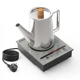 Mini Induktionskochplatte, 900W Mini induktionskochfeld 1 Platte, Induktionskochplatte, Elektrisch Kochplatte Induktion mit 5 Leistungsstufen, 100W-900Watt for Campinganhänger, Camping(T35)