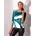 Schlupfbluse ecru/Petrol 42