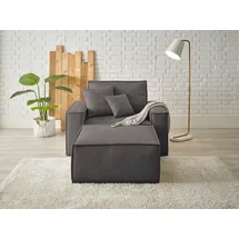 Andas Loveseat »Finnley«, (2 St.), Loveseat und Hocker im Set, passend zur Polster-Serie Finnley, grau