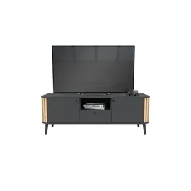 xonox.home Pure Lowboard 138x50x40 cm Grau/Artisan Eiche Holz