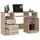 Akord Schreibtisch, Sonoma Eiche, Holzwerkstoff, Nachbildung, Holz Optik, 3 Schubladen Rechteckig,Rechteckig, 124x74x52 cm, Arbeitszimmer, Schreibtische, Computertische