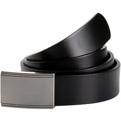 Ledergürtel MONTI "POTSDAM", Damen, Gr. 115, schwarz (schwarz uni), Leder, unifarben, klassisch, Gürtel, 3,5 cm breit, Klassisch-Business, Koppelschließe