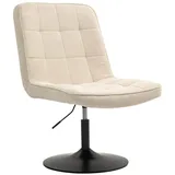 Svita HENRY Loungestuhl Cocktailsessel Drehfuß Loungesessel Cordbezug Beige