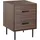 Beliani Nachtschrank Walgett 40 x 40 x 54 cm Dunkelbraun