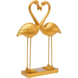 Kare Design Deko Figur Flamingo Love Gold 39cm