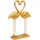 Kare Design Deko Figur Flamingo Love Gold 39cm