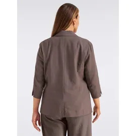 sheego Leinen-Blazer Braun 46