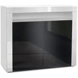 Vladon Kommode 108 x 92 x 40 cm Schwarz