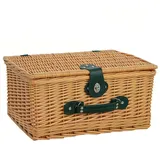 Novzep Picknickkorb Picknickkorb Picknickkoffer mit Isoliert Kühlfach Besteck Set (1 St), für 2 Personen aus Weidenholz