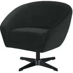 Twist Drehsessel  Roma Mikrofaser ¦ schwarz ¦ Maße (cm): B: 80 H: 75 T: 80.0