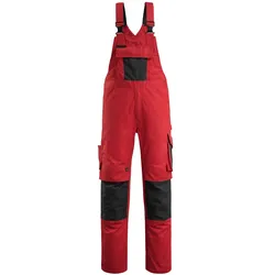 Latzhose "AUGSBURG" Unique - 90C46 - rot/schwarz