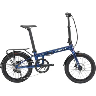 KABON Klapprad 20 Zoll Carbon, 9 Geschwindigkeit Faltrad mit Carbon Rahmen Ultraleichtes Mini Stadtfahrrad Faltrad Klapprad Herren Damen (Ziegelblau)