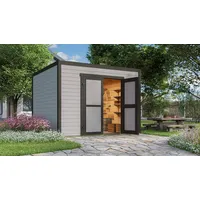 Weka Gartenhaus Batu 3) hellgrau