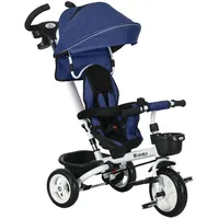 Homcom 6, blau Metall, 50x104x112 cm Outdoor Spielzeug, Kinderfahrzeuge
