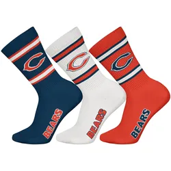 Kurzsocken NFL "Socken NFL 3Pack Crew Socks 3er Pack", Damen, Gr. 43-46, bunt (chicago bears), Obermaterial: 58% Baumwolle CO. 39% Polyester PES. 3% Elasthan EL., Socken