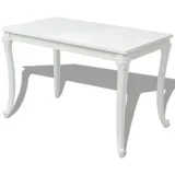 vidaXL Esstisch, Esszimmertisch 116 x 66 x 76 cm Hochglanz Weiß