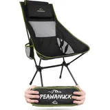 normani Campingstuhl Ultraleichter Campingstuhl Pewanuck, Outdoorstuhl Hochlehner Faltstuhl Strandstuhl Anglerstuhl blau