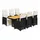 vidaXL Garten-Bistro-Set 7-tlg. Schwarz