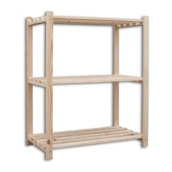 Holzregale Holzlatten 50 x 75 x 90 cm, 3 Fachböden - Kastanie - Fachbodenmaterial: Holzböden