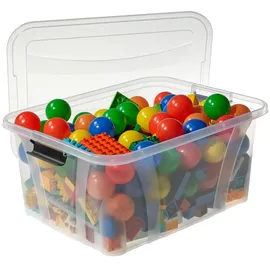 logiplast gmbh Aufbewahrungsboxen Set 21 Ltr. + 32 Ltr. + 55 Ltr. 3-tlg. transparent