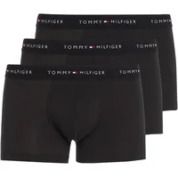 Tommy Hilfiger Boxer »TRUNK 3 PACK«, (3 St.), mit kontrastfarbenem Logobund für Herren, 0SK ALL BLACK, M (50), Black/Black/Black, , 34456616-M