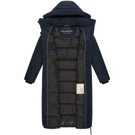Marikoo Winterjacke "Nadeshikoo XIV", Damen, Gr. S, blau (navy), Obermaterial: 100% Polyester; Innenseite: 100% Polyester; Futter: 100% Polyester; Wattierung: 100% Polyester, Jacken, extra langer Winter Mantel gesteppt