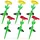 Relaxdays Sprinkler Blume 34 x 10 cm gelb/rot