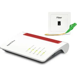 AVM Fritz!Box 5530 Fiber Edition International | Mesh Master | Wi-Fi 6 | 2400 Mbit/s (5 GHz) + 600 Mbit/s (2,4 GHz) | 2,5 Gigabit LAN | 4X gigabit-LAN | 2X USB 3.0 | AON + GPON