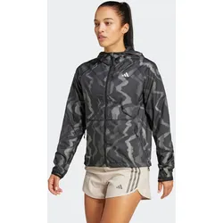 Laufjacke ADIDAS PERFORMANCE "ULT PREM JKT", Damen, Gr. XL, schwarz (schwarz, reflective silber), Obermaterial: 100% Polyester, sportlich, Jacken, Reflektierend für Sichtbarkeit in der Dämmerung