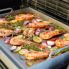 Grillrost.com Das Original Griddle 550 cm x 386 cm rostfrei Silber