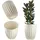 Kadax Blumentopf mit Einsatz, aus Kunststoff, rund, 14.5 cm, Creme