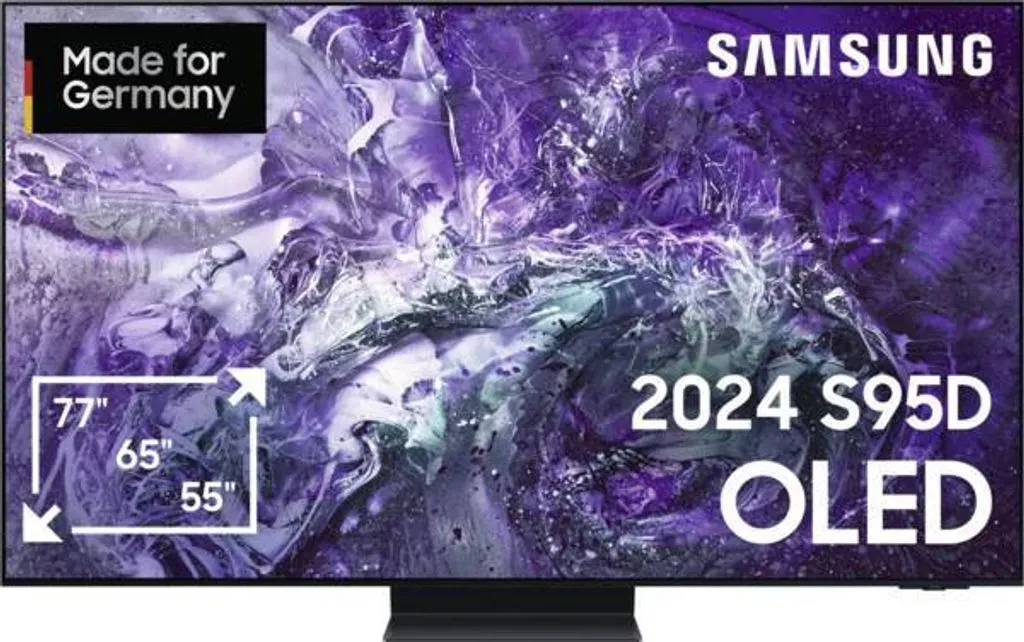 Samsung OLED 4K S95D OLED-TV 139.7cm 55 Zoll EEK G (A - G) CI+, DVB-T2 HD, WLAN, UHD, Smart TV Schwarz