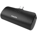 Philips DLP2510C/00 - Mini Power Bank für USB-C - Tragbares Externes Ladegerät - 2500 mAh - Schwarz