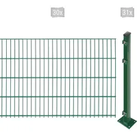 Arvotec Doppelstabmattenzaun EASY 83 zum Aufschrauben, (Set, 61-St), Zaunhöhe 83 cm, Zaunlänge 2 - 60 m grün 60 m x 83 cm