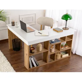 Skye Decor Eckschreibtisch Vesper Kiefer / Weiß
