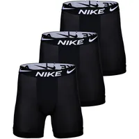 Nike Herren 3er Pack - Boxer Brief long, Dri-Fit Micro, Logobund Schwarz M