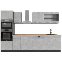 Vicco Küchenzeile R-Line 300 cm grau