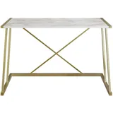 HANAH Home Skye Decor, Anemon- Anemon HDL, Weiß,Gold, Couchtische, 75x120x60 cm 100% Melaminbeschichtete Partikelplatte