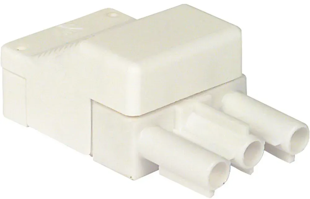 Stecker 3-polig/ weiß 250 V/16 A Wieland