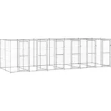 vidaXL Outdoor-Hundezwinger Verzinkter Stahl 14,52 m2