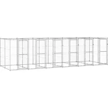 vidaXL Outdoor-Hundezwinger Verzinkter Stahl 14,52 m2