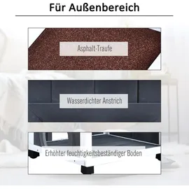 PawHut Katzenhaus für Katzenbett oder Katzentoilette Katzenschrank Katzenklo - Grau, 59 x 55 x 109 cm