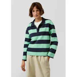 s.Oliver Gestreiftes Sweatshirt Blau/Türkis 38