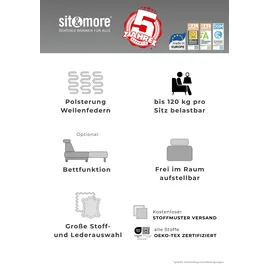 sit&more Eckcouch Kunstleder 2-Sitzer rot