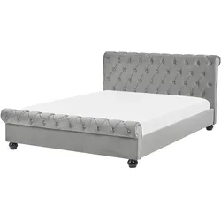 Wasserbett Samtstoff AVALLON 140 x 200 cm Grau